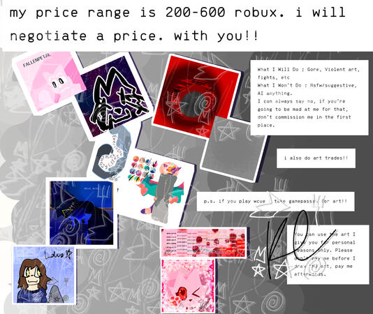 Displays my art clearer + more info about my comms